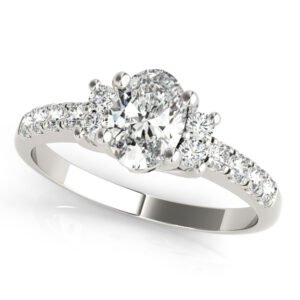 Single Row Oval Shape Color Ring