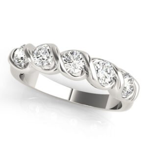 5-Stone Swirled Wedding Band