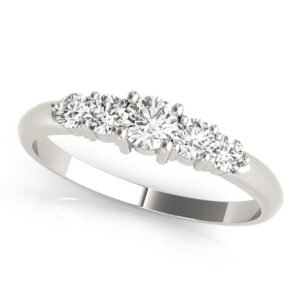 5-Stone Prong Set Wedding Band