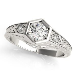 Vintage-Inspired Round Engagement Ring