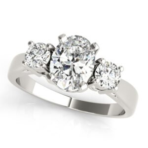 3-Stone Prong Set Engagement Rings