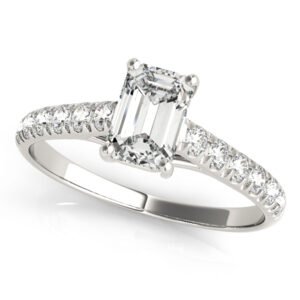 Single Row Trellis Prong Set Engagement Ring