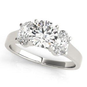 3-Stone Oval Trellis Engagement Ring