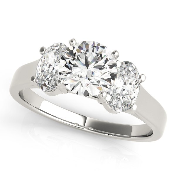 3-Stone Oval Trellis Engagement Ring