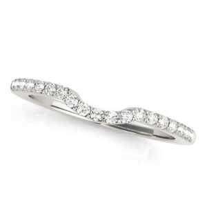 Shared Prong Curved Wedding Band