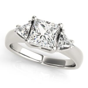 3-Stone Princess-Cut Trellis Engagement Rings