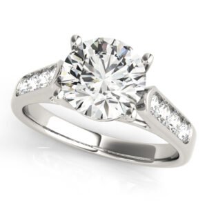 Channel Set Trellis Engagement Rings