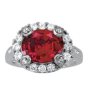 Oval Shaped Halo Color Rings