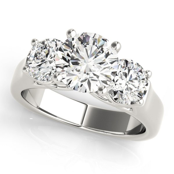 3-Stone Round Engagement Ring