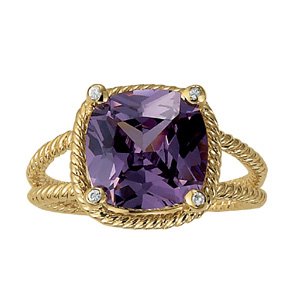 Princess Cut Color Ring