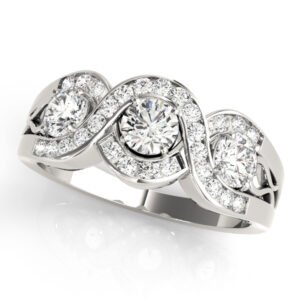 Infinity Twisted Channel Set Engagement Rings