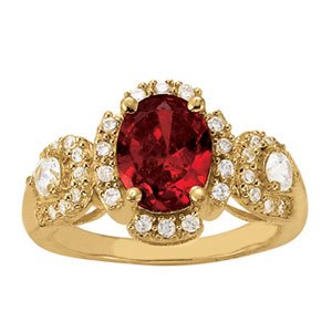 Oval Shape Color Ring