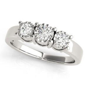 3-Stone Prong Set Engagement Ring