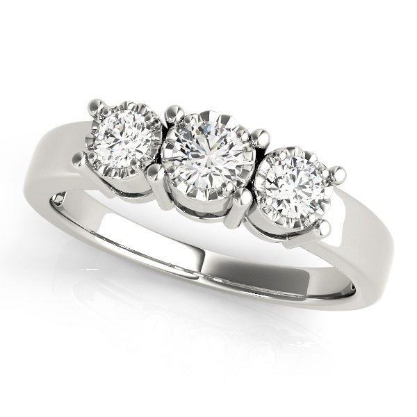 3-Stone Prong Set Engagement Ring