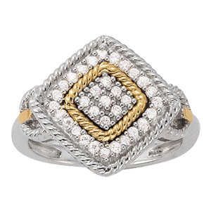 Braided Cluster Fashion Ring