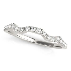 Prong Set Curved Wedding Band