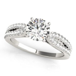 Split Band Cathedral Engagement Ring