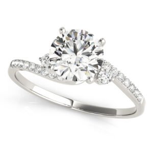 Bypass Single Row Engagement Ring