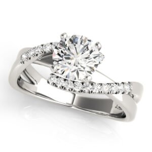 Bypass Twisted Engagement Ring