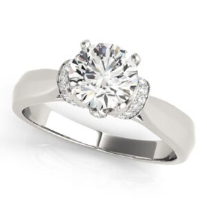 Accented Solitaire Engagement Ring