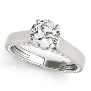Accented Trellis Engagement Ring