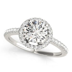Accented Halo Engagement Ring