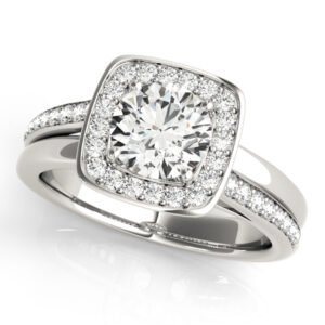 Split Band Halo Engagement Rings