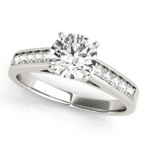 Single Row Prong In Channel Engagement Ring