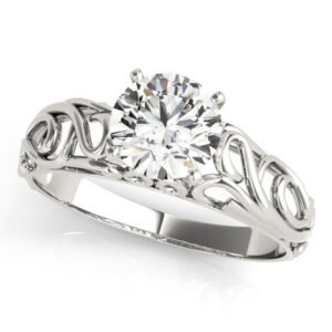 Solitaire Filigree Engagement Ring