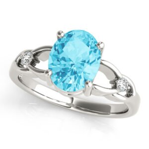 Split Shank Oval-Cut Color Ring
