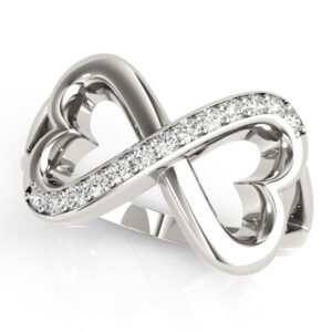Infinity Twisted Heart Shape Wedding Ring