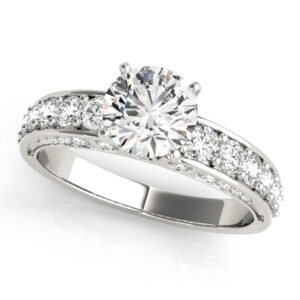 Multirow Accented Engagement Ring