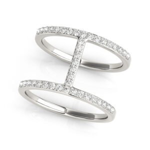 Open Concept Dual Band Wedding Rings