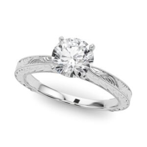 Vintage-Inspired Milgrain Engagement Ring