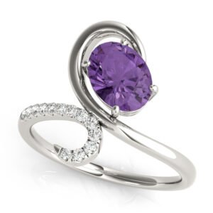 Bypass Swirl Oval-Cut Fashion Ring