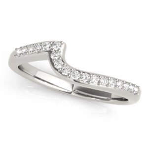 Prong Set Curved Wedding Bands