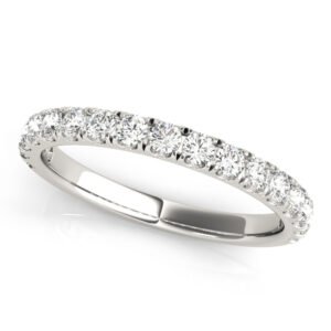 Straight Split Prong Wedding Band
