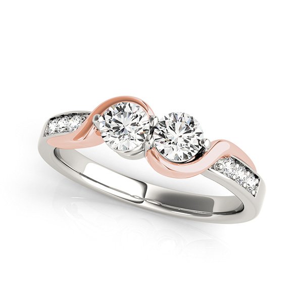 2-Stone Bypass Prong Set Fashion Rings