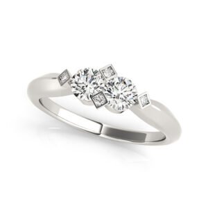 2-Stone Round Fashion Ring