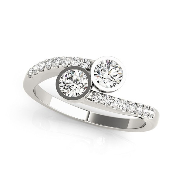 2-Stone Bezel Set Fashion Ring