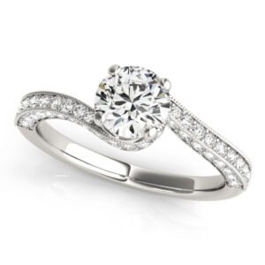 Bypass Multirow Milgrain Engagement Ring
