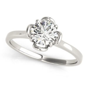 Solitaire Accented Cathedral Engagement Rings