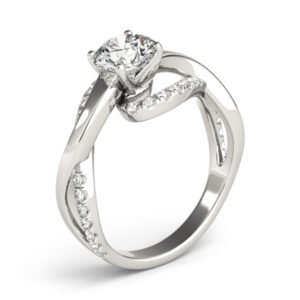 Twisting Bypass Engagement Ring