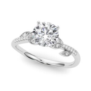 Accented Nature Inspired Engagement Ring