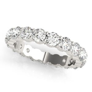 Shared Prong Eternity Wedding Bands