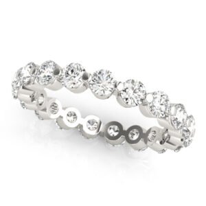Single Shared-Prong Eternity Band