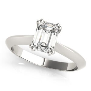Double Prong Solitaire Engagement Ring