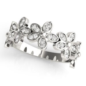 Nature Inspired Floral Shape Stackable Fashion Ring