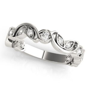 Nature Inspired Floral Stackable Wedding Bands