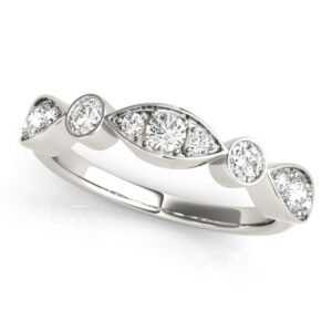Bezel Set Stackable Wedding Band